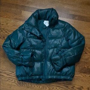 NWT Loft green puffer coat Size S